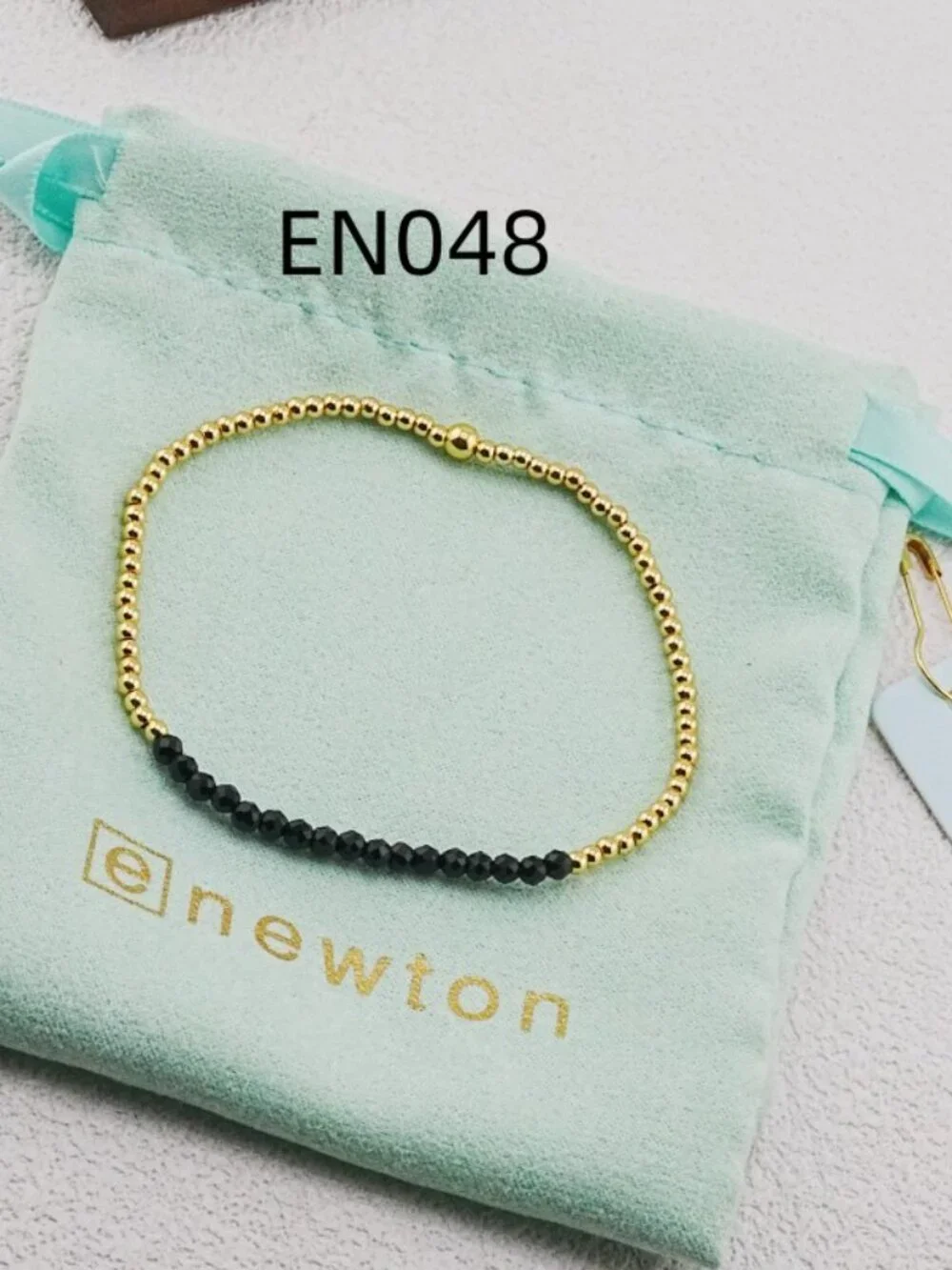 Enewton Lapis Lazuli Natural Stone & Gold Bead Bracelet